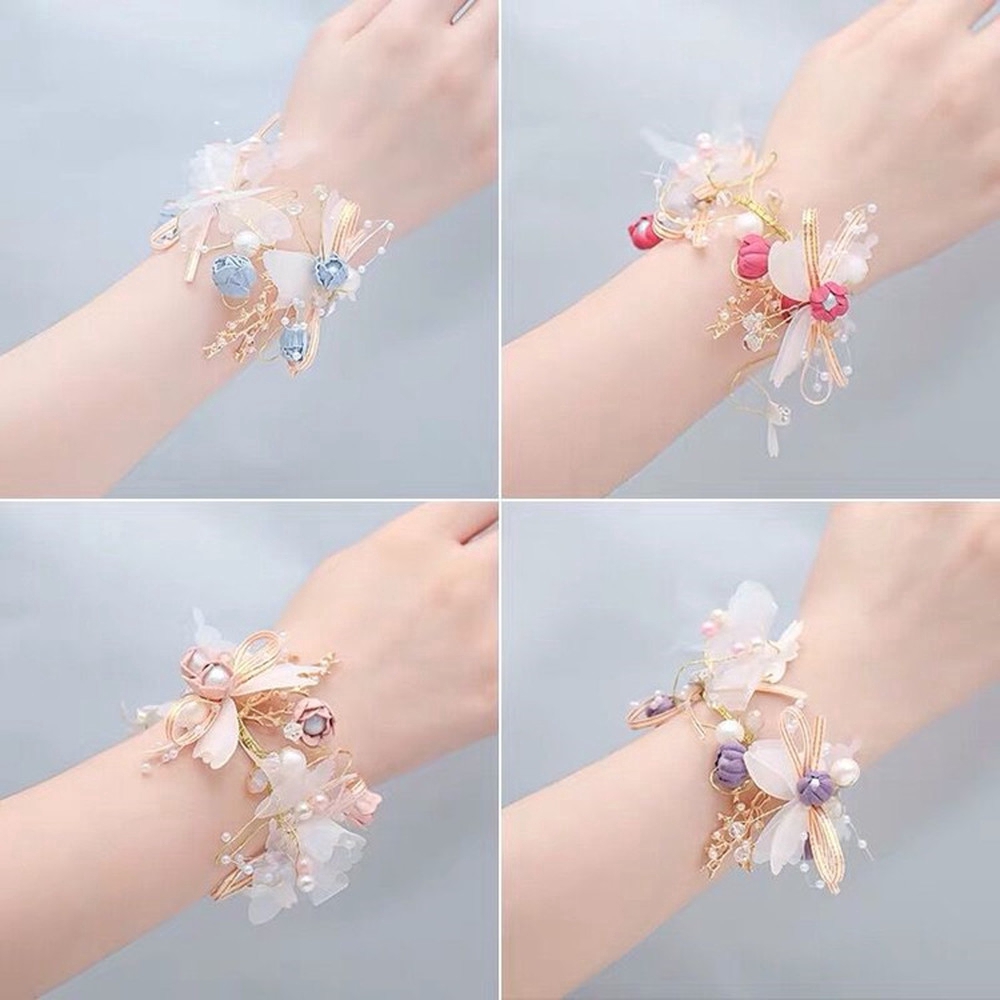 Vòng Hoa Đeo Tay Xinh Xắn Hợp Thời Trang Dành Cho Phù Dâu