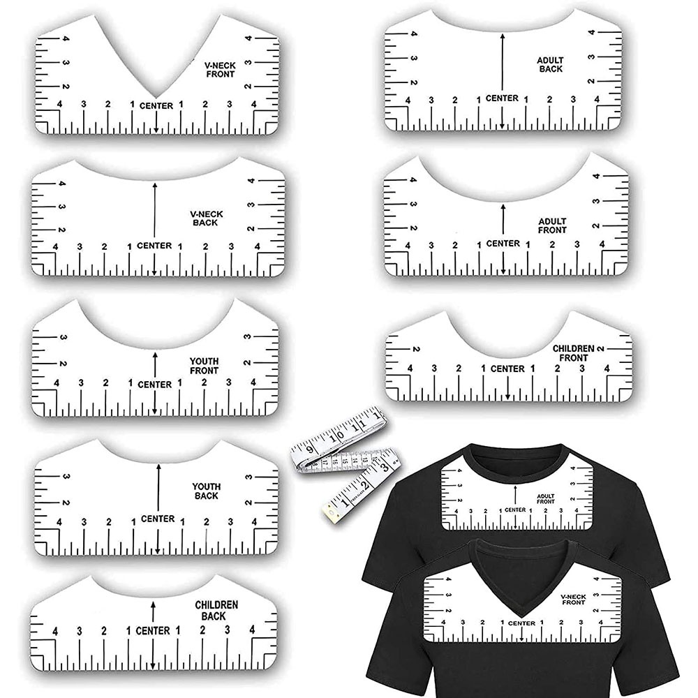 Set 8 Thước Đo Áo Thun PVC 60Inch Kèm 1 Thước Đo Dành Cho Người Lớn Trẻ Em