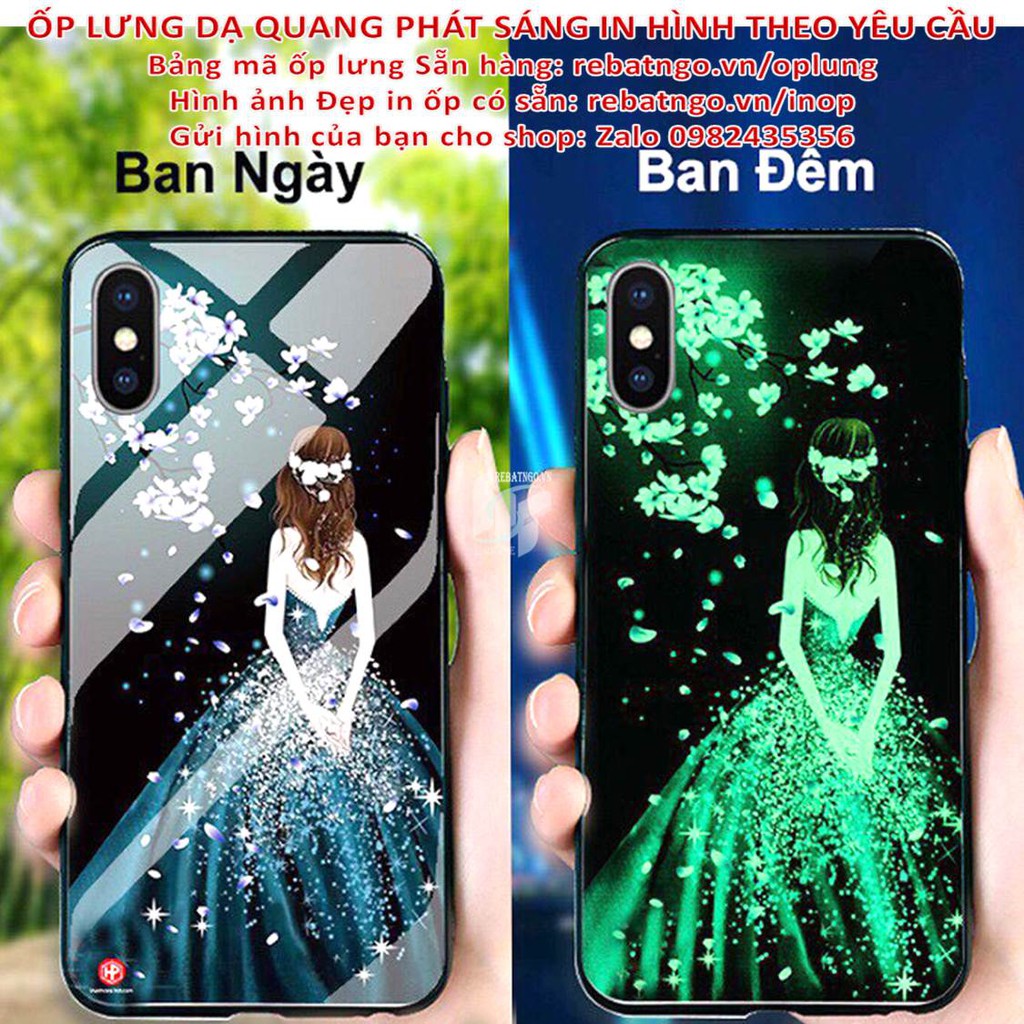 Ốp lưng kính - Nano - Dạ Quang In hình theo yêu cầu cho Iphone - Samsung - Oppo - Vivo - Xiaomi - Huawey