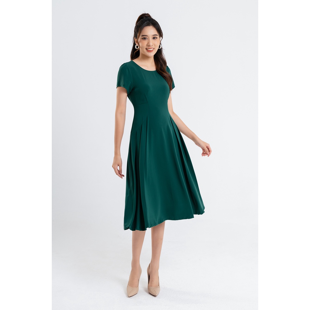 Đầm LAMER Dáng Xòe Cổ Vuông Tay Bồng L63L22H026