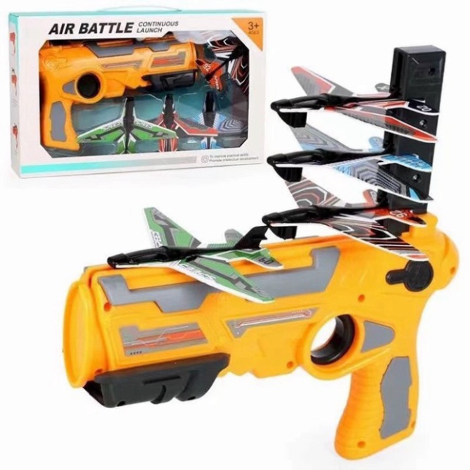 Súng đồ chơi bắn máy bay dành cho trẻ em , đồ chơi súng phóng máy bay lượn mô hình trẻ em