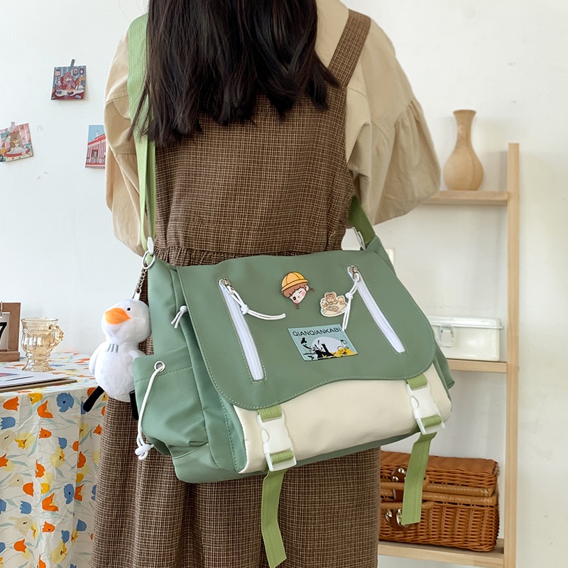 Túi Đeo Chéo Vai Bằng Nylon Thời Trang Hàn Quốc Dễ Thương Kích Thước Lớn 2022 Dành Cho Nữ