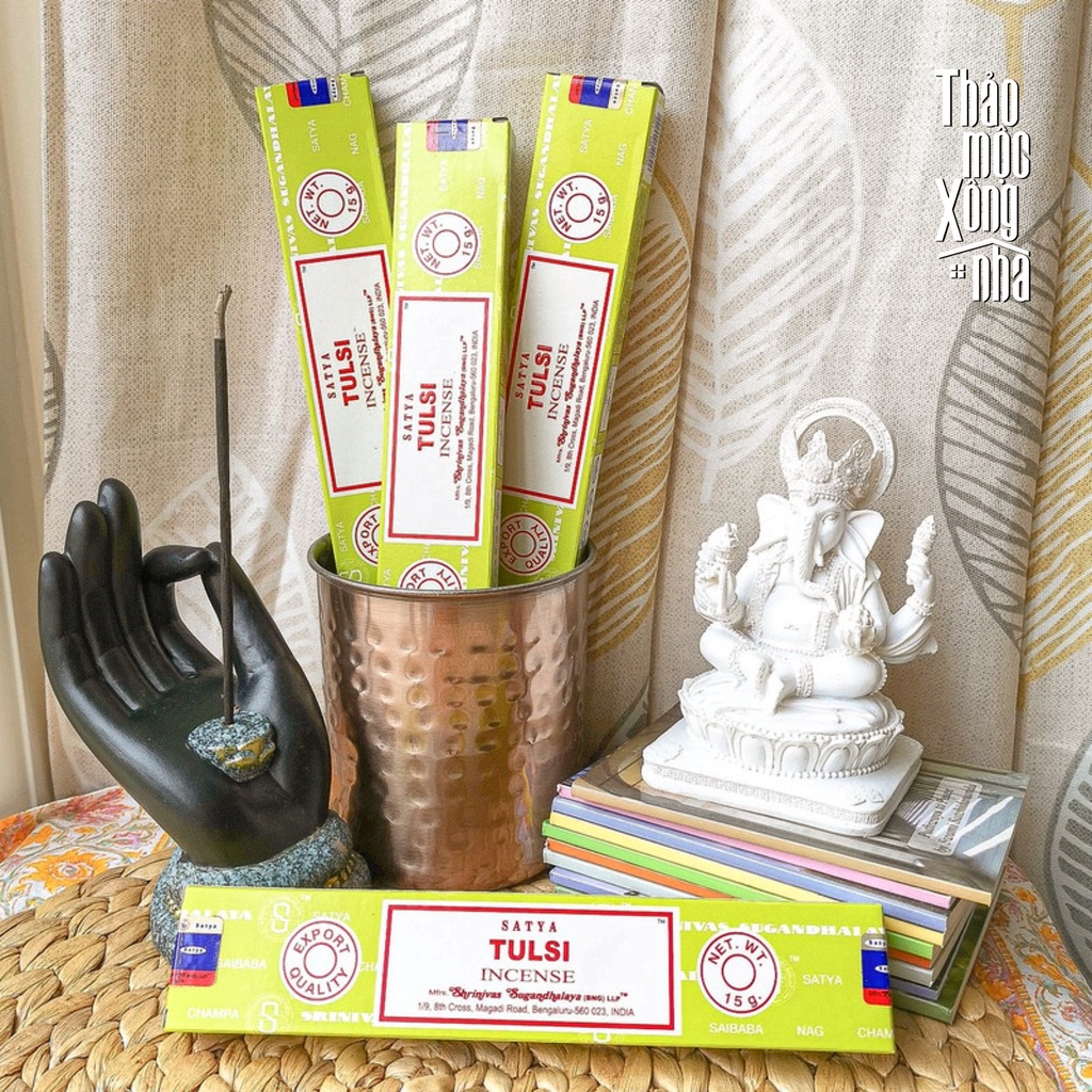 Tulsi SATYA Thanh hương xoa diụ tâm trạng, thiền định - THẢO MỘC XÔNG NHÀ