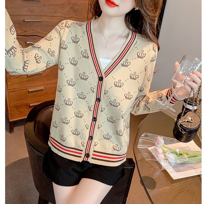Áo Cardigan Len Khoác Nữ Dệt Kim Tay Dài Chất Đẹp Hàng Quảng Châu Xiaozhainv vn K-16