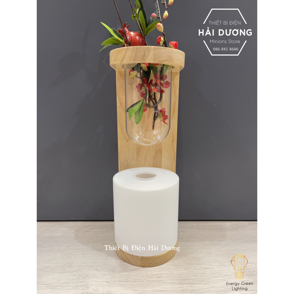 Đèn Tường Kệ Gỗ Chao Thủy Tinh Hiện Đại DT-35125 - Trang Trí Căn Phòng - Energy Green Lighting - Đã Bao Gồm Bóng LED 3W