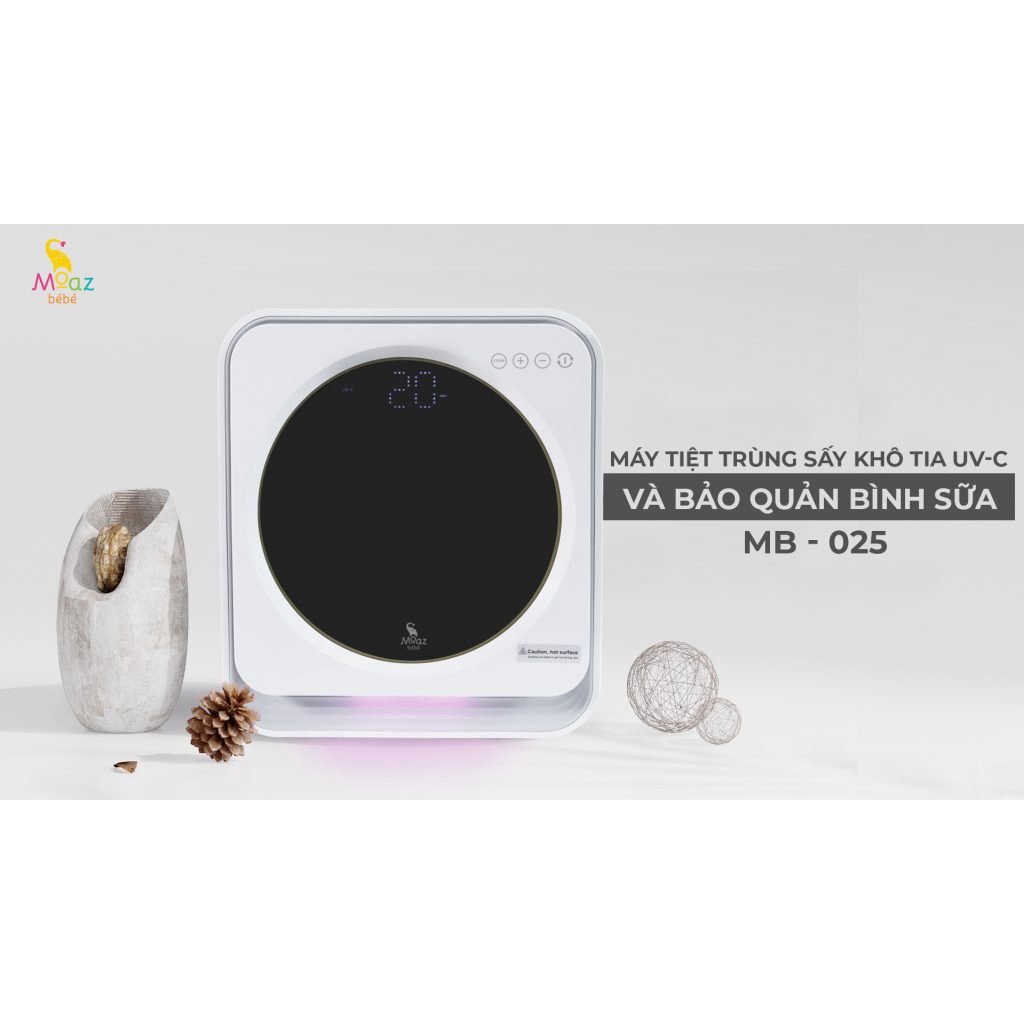 [ CHÍNH HÃNG] Máy Tiệt Trùng, Sấy Khô Bằng Tia UV-C Và Bảo Quản Bình Sữa Moaz BeBe MB025 - BẢO HÀNH 12 THÁNG