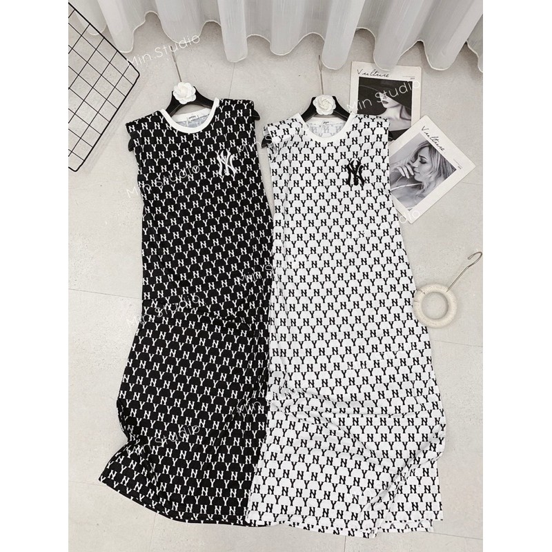 BÁN SỈ VÁY SUÔNG N.Y XÁT NÁCH 2 MÀU ĐEN TRẮNG CHO NỮ | BigBuy360 - bigbuy360.vn