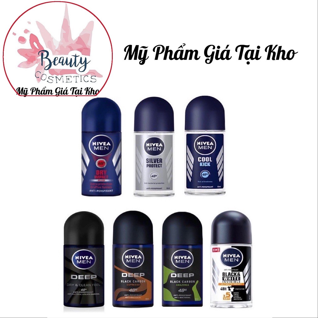 Lăn khử mùi nam Nivea Men 48h đủ loại 50ml