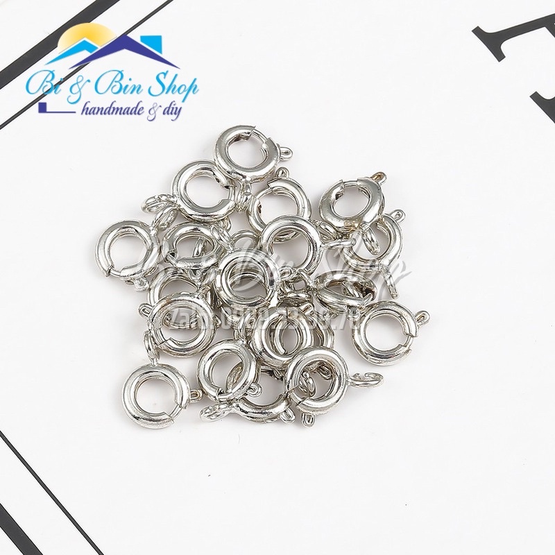 Khoá Lò Xo Tròn Bằng Inox Làm Dây Chuyền, Vòng Đeo Tay, Trang Sức Handmade