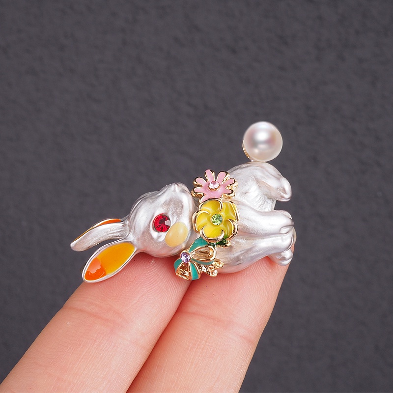 Ghim Cài Áo Hình Thỏ Dễ Thương Dành Cho Nam