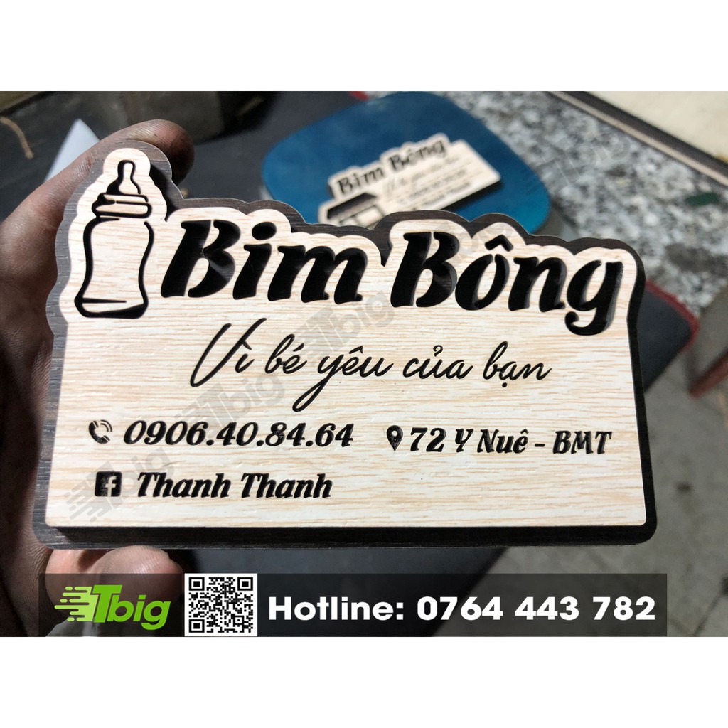 Bảng hiệu gỗ tên shop  làm theo yêu cầu