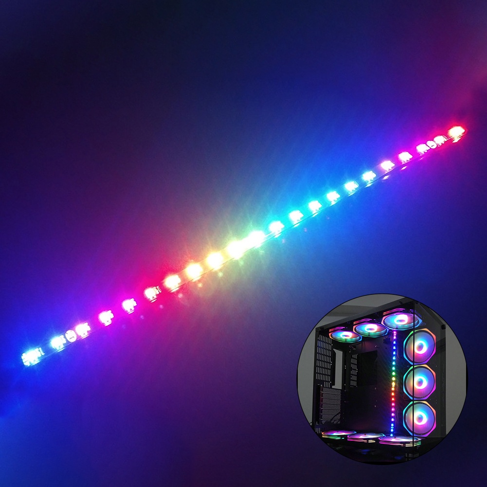 Dây Đèn LED RGB Linh Hoạt Từ Tính Trang Trí Vỏ Máy Tính