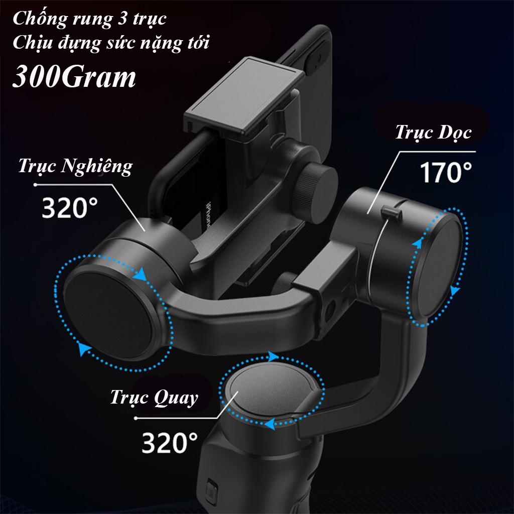 Gimbal chống rung 3 trục mới F8 ⏫Bản nâng cấp của F6⏫ Kết nối bluetooth cho điện thoại quay video ổn định