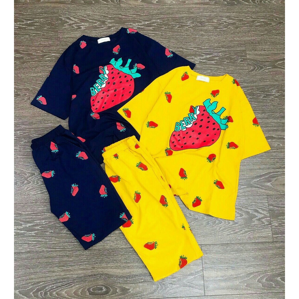 [Ảnh thật tự chụp] Đồ bộ dâu cực chất , thun cotton cực xinh giá cực sốc | BigBuy360 - bigbuy360.vn