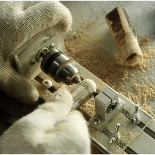 Máy tiện gỗ mini - Máy đánh bóng hạt gỗ