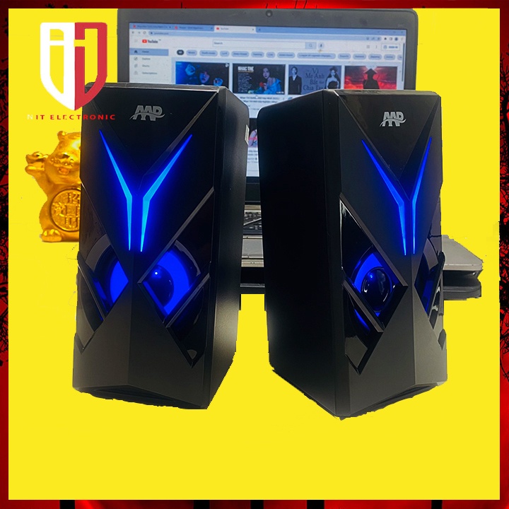 Loa Máy Tính Để Bàn Có Dây Đèn Led Chính Hãngg 2.0 AAP C08 Loa Vi Tính Pc Gaming