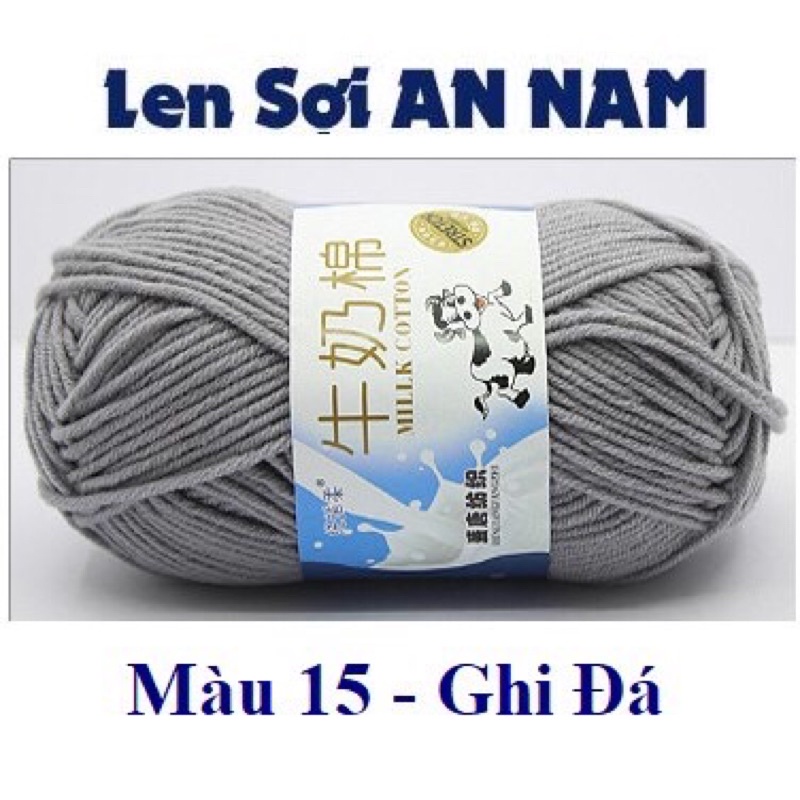 [NGẪU NHIÊN 20 cuộn] Len Cuộn Đan Móc Khăn Áo Mũ - Milk Bò