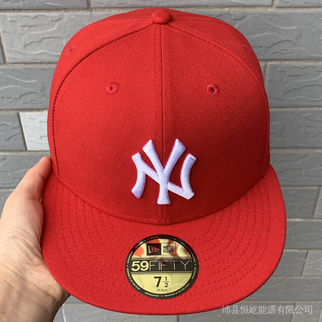 Mũ bóng chày viền phẳng cổ điển 59FIFTY ny Yankees Nữ Kèm theo hoàn toàn la Dodge Hat Nam Plus Size 