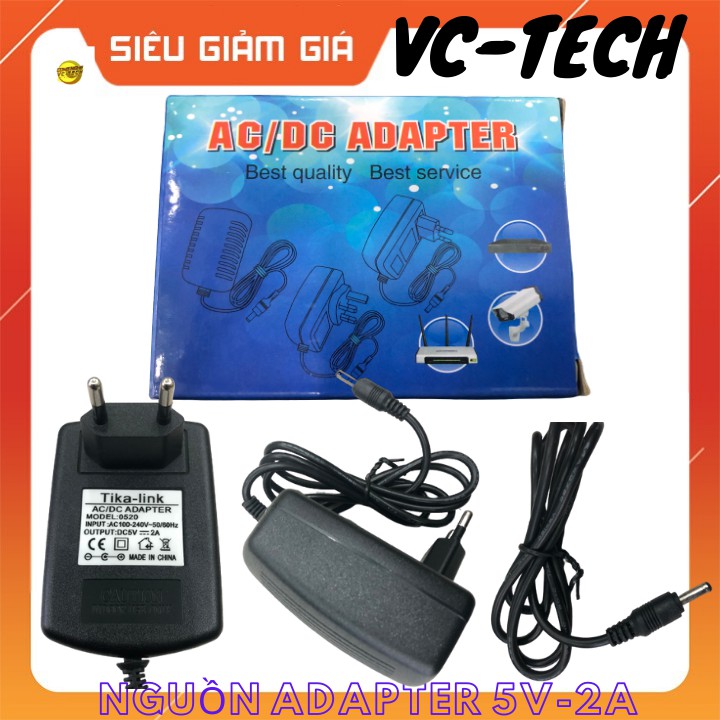 Nguồn 5V-2A chân kim (chân nhỏ 3.5 x 1.35mn) dùng cho đầu android, camera IP Hàng Nhập Khấu Siêu Chất Lượng