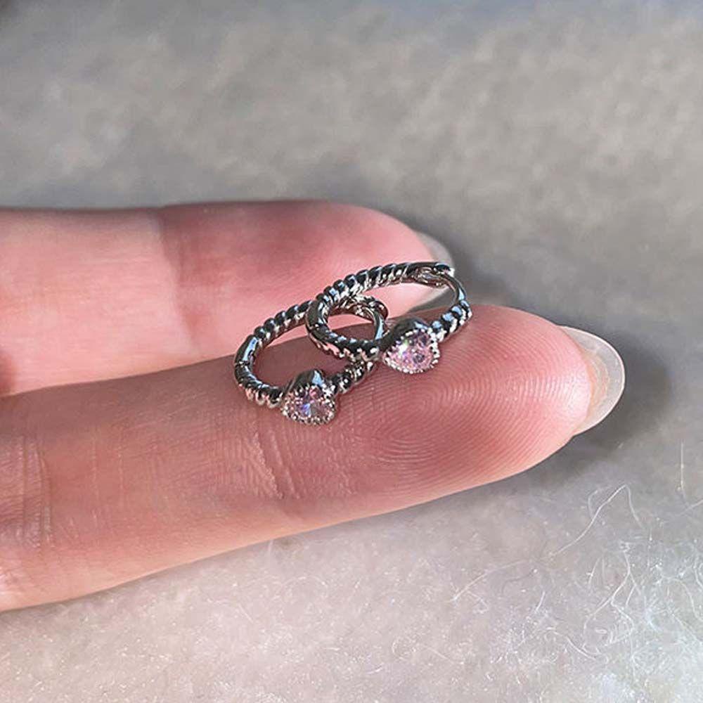 Khuyên Tai Dạng Vòng Xoắn Phong Cách Hàn Quốc Đơn Giản Dành Cho Nữ