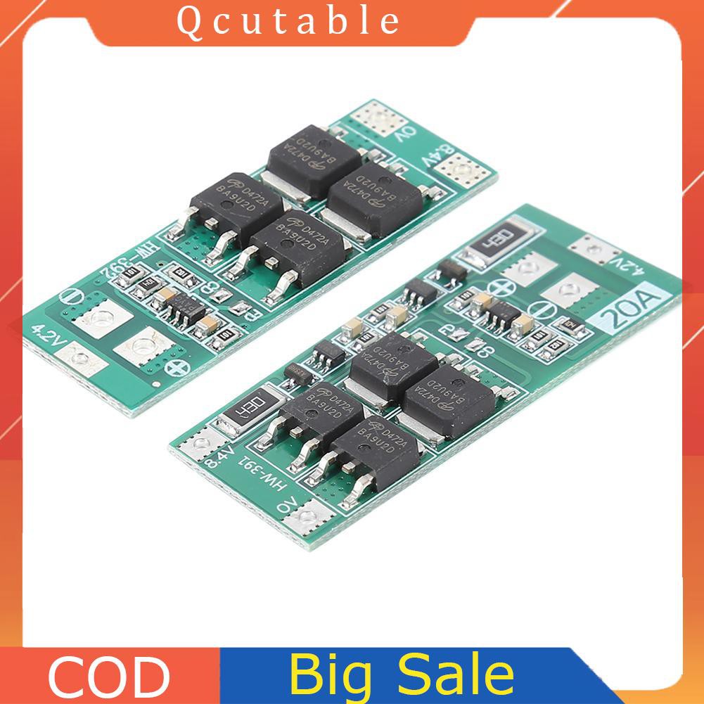 Bảng Mạch Bảo Vệ Pin Lithium 2s 20a Bms 7.4v 8.4v 18650