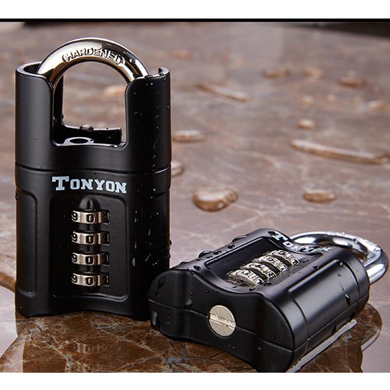 Khóa 4 số TONYON , móc khóa thép cứng 8mm hardened, loại có tai chống kìm cắt