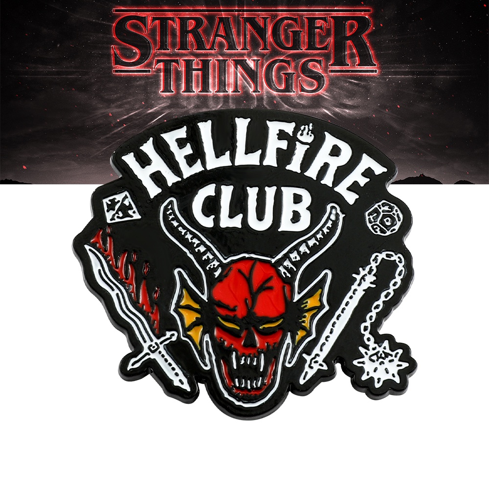 Huy Hiệu Cài Áo Hình Phim Stranger Things Hellfire Club