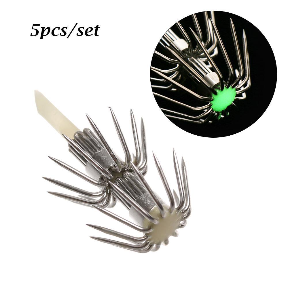 Set 5 Phụ Kiện 2.0 2.0 Chuyên Dụng Dành Cho Cần Câu Cá# 2.5# 3.0# 3.5# 4.0# Mồi Câu Cá Giả Hình Con Mực Phát Quang