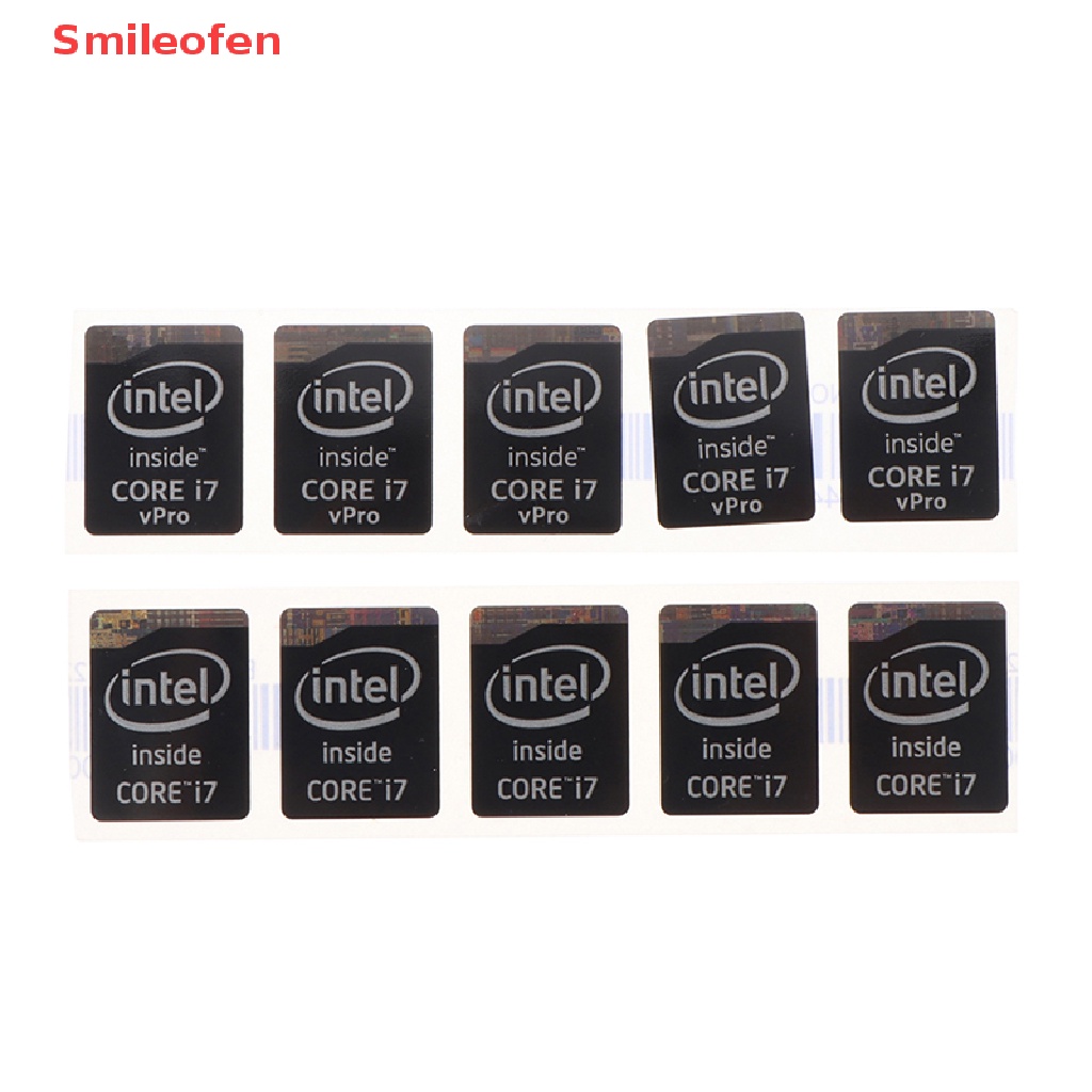 Bộ 5 Miếng Dán Logo Máy Tính Notebook 4th Intel Core i3 i5 i7 Mới