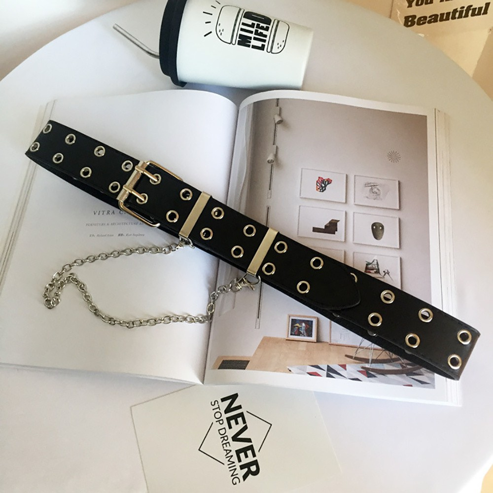 Thắt Lưng Da Phối Khóa Hợp Kim Nhiều Màu Thời Trang Cho Nữ