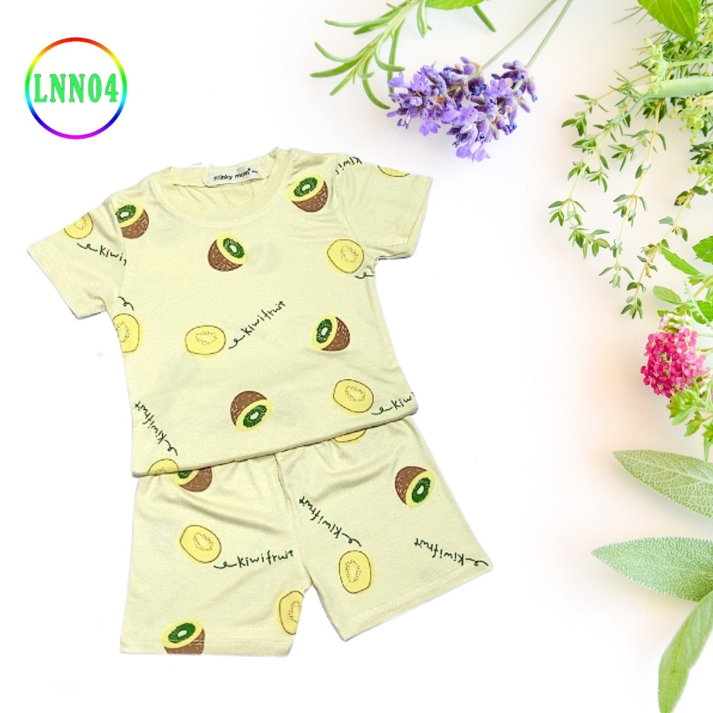 Bộ Cộc Tay Cho Bé LNN04 Đồ Bộ Thun Lạnh Cao Cấp Mềm Mịn Thoáng Mát Hàng Chuẩn Loại 1 MINKY MOM Dễ Chịu, Thoải Mái Cho Bé