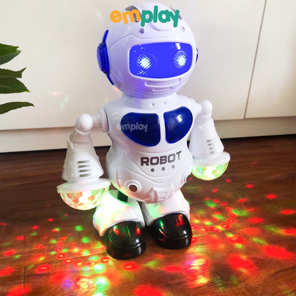(Summer Sale 50%) Đồ chơi robot nhảy theo nhạc cao cấp Emplay có đèn sáng, có nhạc sôi động, chất liệu ABS an toàn