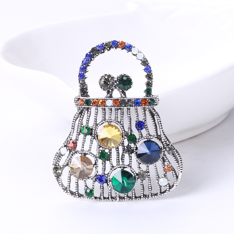 Ghim Cài Áo Hình Túi Xách Đính Đá Thời Trang Sang Trọng