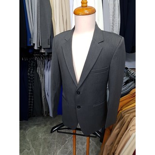 Áo vest nam form suông 2 nút trung niên màu xám đậm chất vải mềm mịn