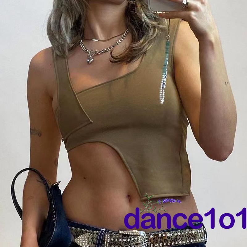 Áo Ba Lỗ Hở Rốn Màu Trơn Của Nữ Khiêu Vũ1O1-Nữ