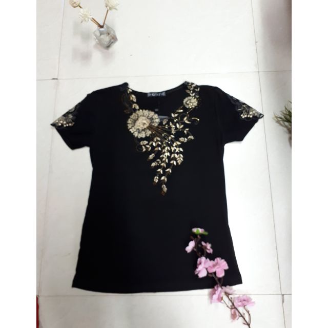 ÁO REN ĐÍNH ĐÁ HÀNG QUẢNG CHÂU