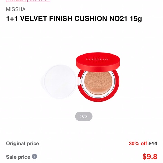 Gom order Cushion Missha