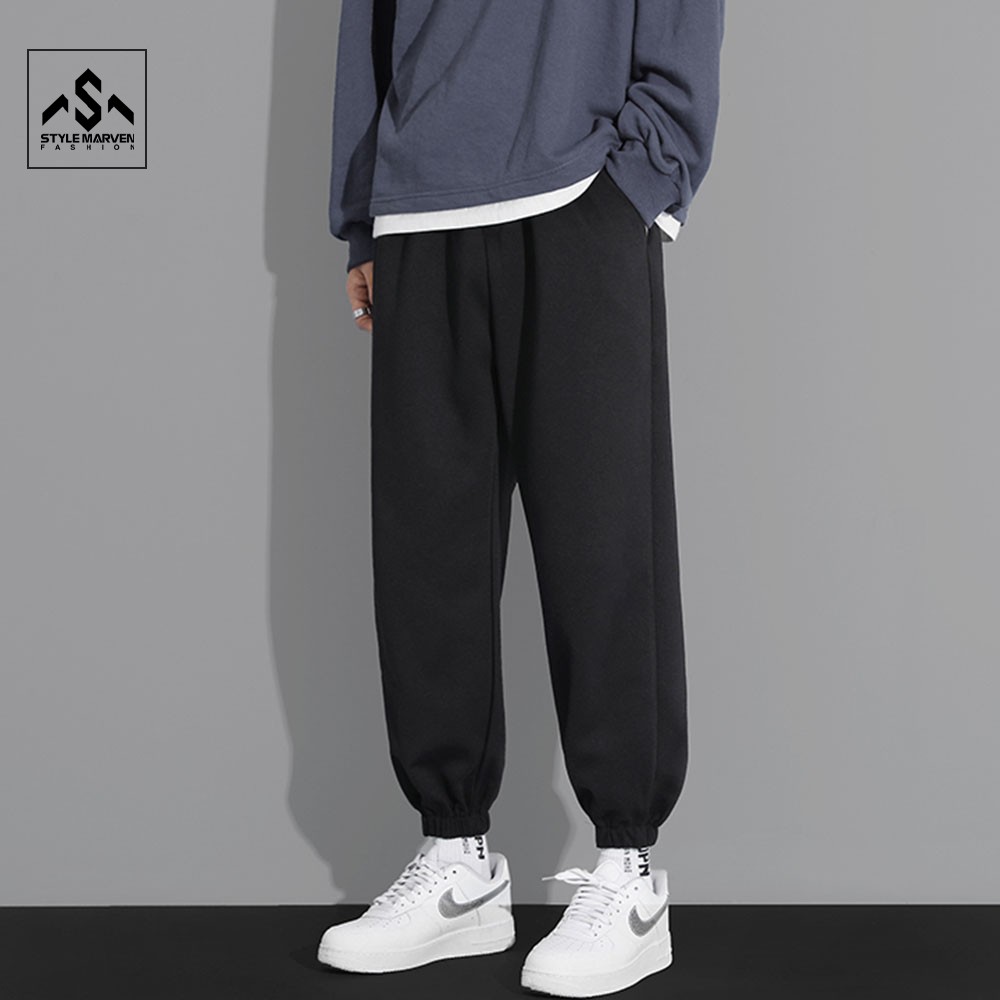 Quần jogger nỉ nam STYLE MARVEN chất thun da cá thoáng mát - QUAN SM002C2