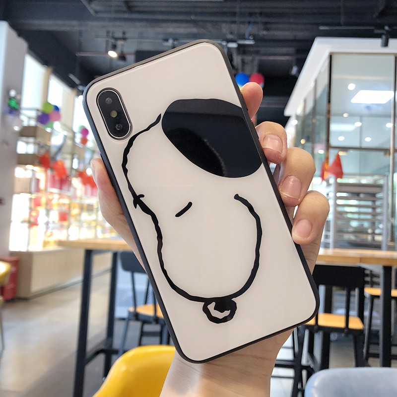 ốp lưng iphone 7 plus 8 plus kính cường lực snoopy đủ mã 6 plus x xr xsmax 11 pro max 12mini 12pro 12promax k229