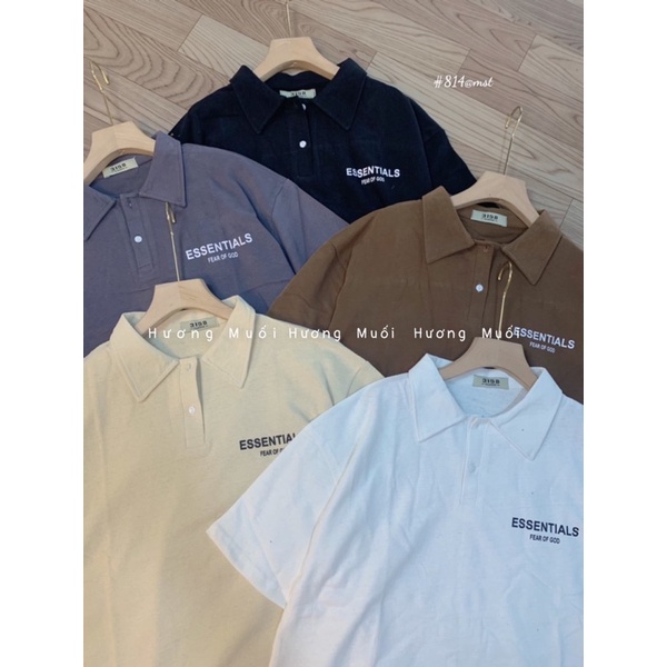 Áo polo chữ Essen - 3158 tuyết nhung