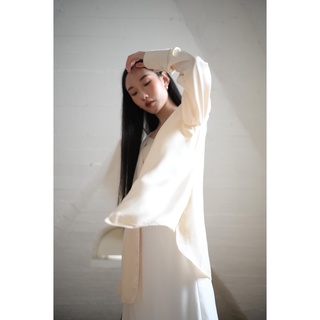 Áo CARDIGAN lụa mỏng - Áo khoác lụa dài tay Liola thiết kế
