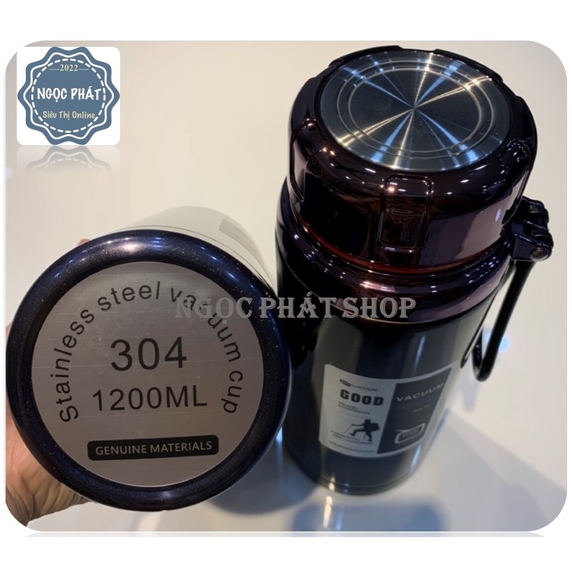 Bình giữ nhiệt kim cương GOOD 1200ml inox 304 cao cấp