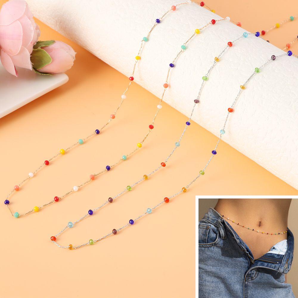 ✣HS✣ Vintage Waist Chain Women Sexy  Belt Aesthetic Belly Chain Streetwear Fashion Summer Jewelry Body Chain Thin Beads Link
