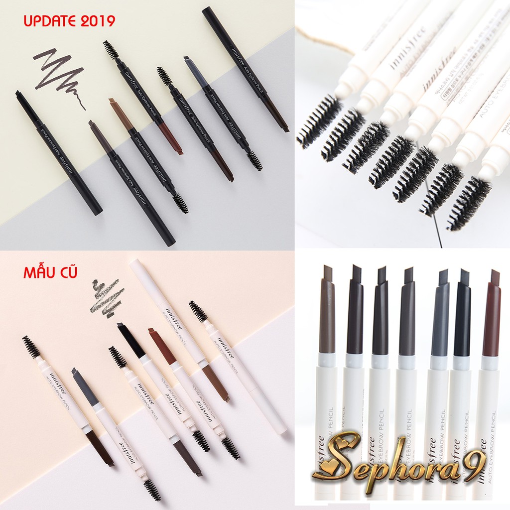 Chì kẻ mày siêu hot Innisfree Auto EyeBrow Pencil hai đầu [Mới 2019] | BigBuy360 - bigbuy360.vn