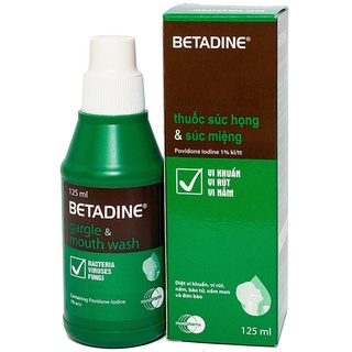 BETADINE SÚC MIỆNG HỌNG CHAI 125ML