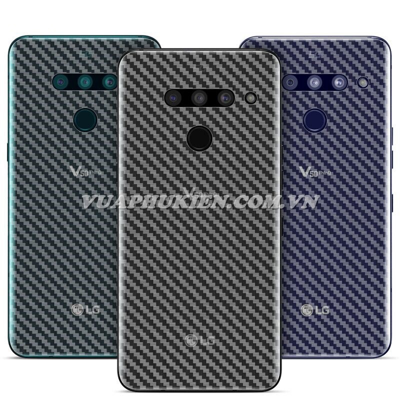 Tấm dán vân Carbon 3D mặt lưng cho LG G8 ThinQ, G7 ThinQ, G6, G5, G4, G3, G2 isai, V50 ThinQ, V40 ThinQ, V30, V20