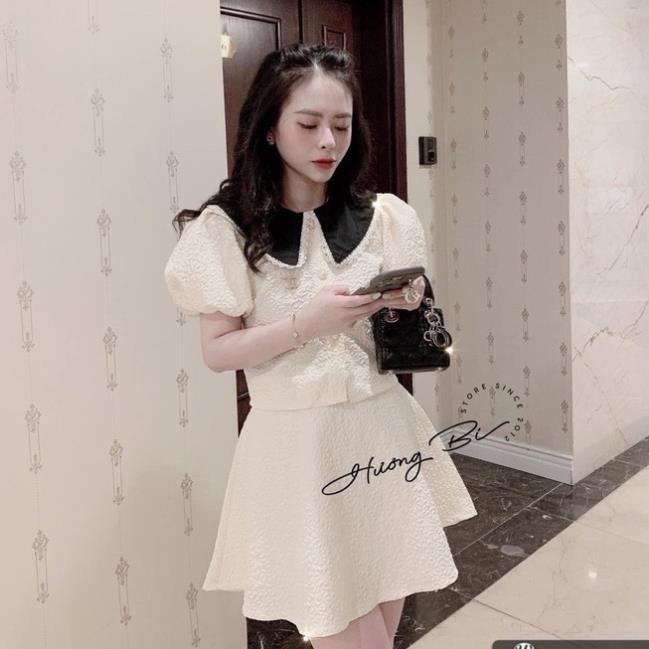 [ 𝐅𝐑𝐄𝐄 𝐒𝐇𝐈𝐏 ]  SÉT BỘ ĐŨI XỐP CỔ BÈO REN MIX CHÂN VÁY