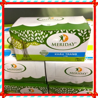 Khẩu trang y tế 3 lớp Meriday - Bông bạch tuyết