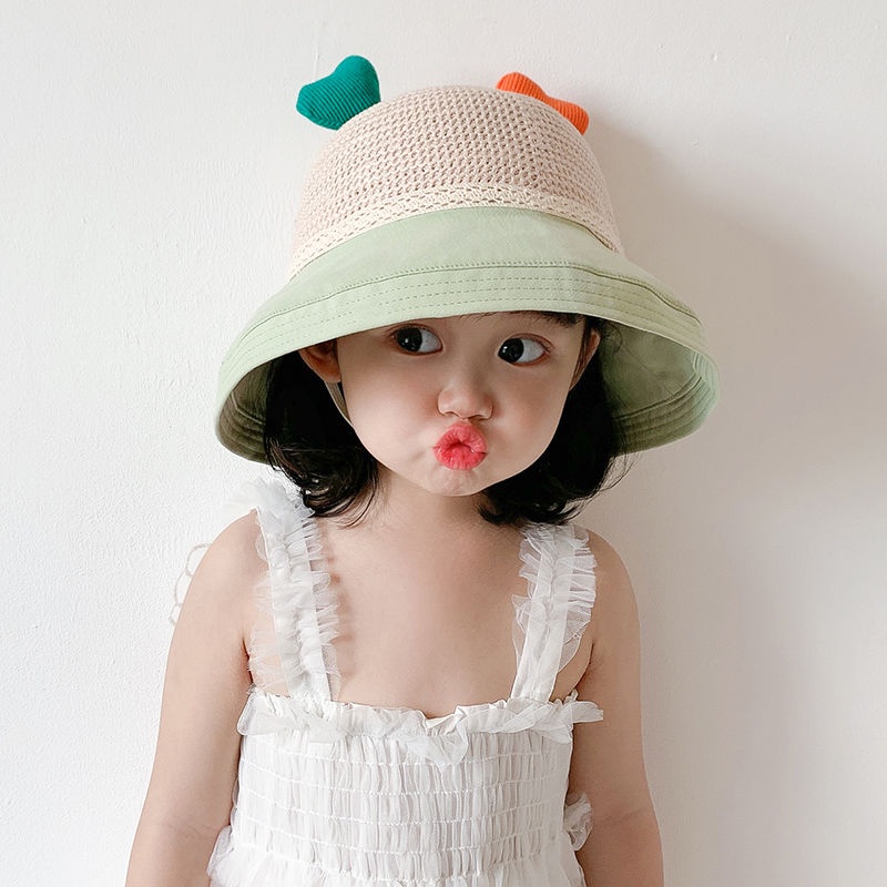 Nón Vành Phối Lưới Dễ Thương Cho Bé