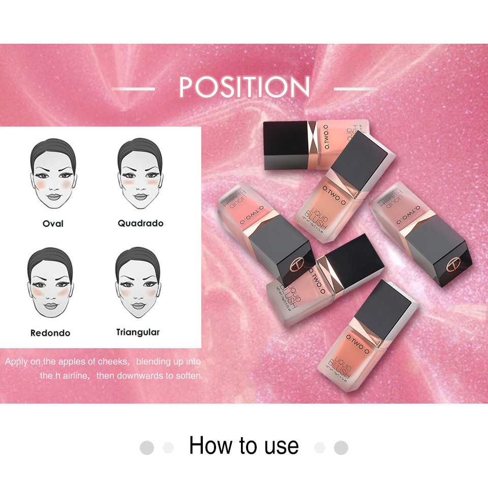 Phấn má hồng dạng lỏng O.TWO.O 3 màu tự nhiên | BigBuy360 - bigbuy360.vn